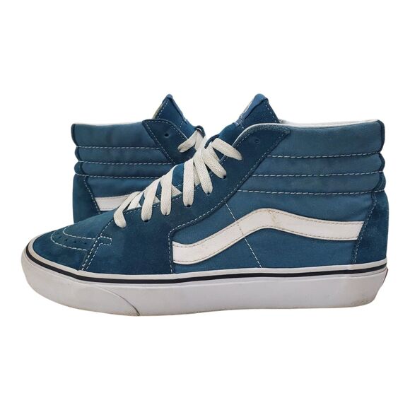 VANS Shoes OFF THE WALL Mens Size 9 Blue Suede Skateboarding High Top 751505 - Picture 7 of 12